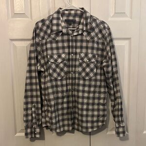 Old Navy Men's Monochrome Plaid Button-Down Shirt